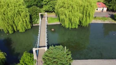 İngiltere 'nin merkez Luton şehrinin muhteşem yüksek açılı manzarası