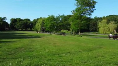 İngiltere 'nin merkez Luton şehrinin muhteşem yüksek açılı manzarası