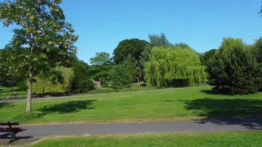 İngiltere 'nin merkez Luton şehrinin muhteşem yüksek açılı manzarası