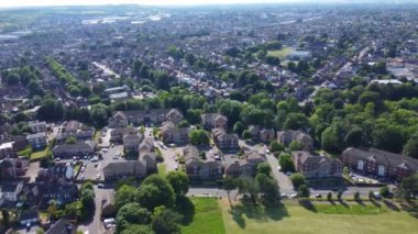 İngiltere 'nin merkez Luton şehrinin muhteşem yüksek açılı manzarası