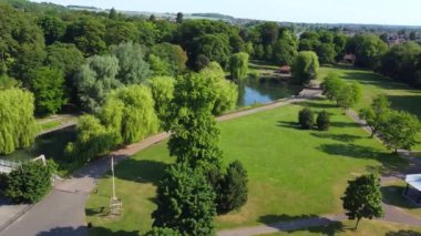 İngiltere 'nin merkez Luton şehrinin muhteşem yüksek açılı manzarası