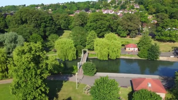 Великолепный Вид Высоты Птичьего Полета Центральный Город Англии Лутон — стоковое видео