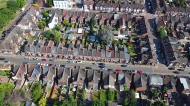 İngiltere 'nin merkez Luton şehrinin muhteşem yüksek açılı manzarası