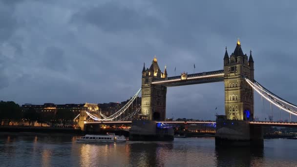 Illuminato Central London City Durante Sera Catturato Giugno 2023 Durante — Video Stock