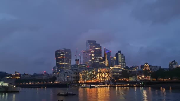 Иллюминированный Центр Лондона Время Эвенирования Захвачен Июня 2023 Года Время — стоковое видео