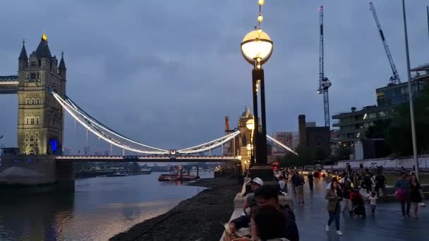 Iluminado Centro Londres Durante Noche Capturado Junio 2023 Durante Noche — Vídeos de Stock