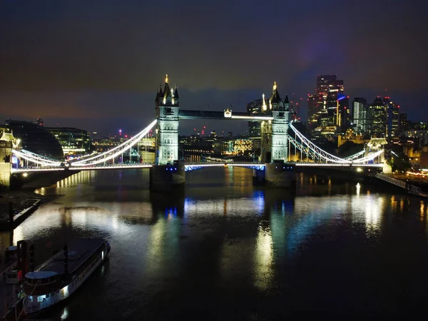Vista Ángulo Alto Del Río Támesis Puente Londres Centro Londres — Foto de Stock