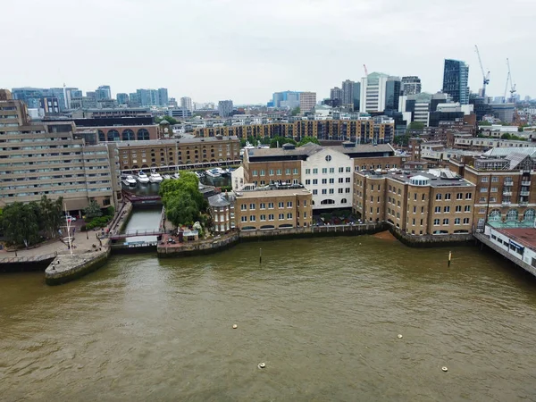 Άποψη Του Ποταμού Τάμεση Στη Γέφυρα Του Λονδίνου Πρωτεύουσα Του — Φωτογραφία Αρχείου