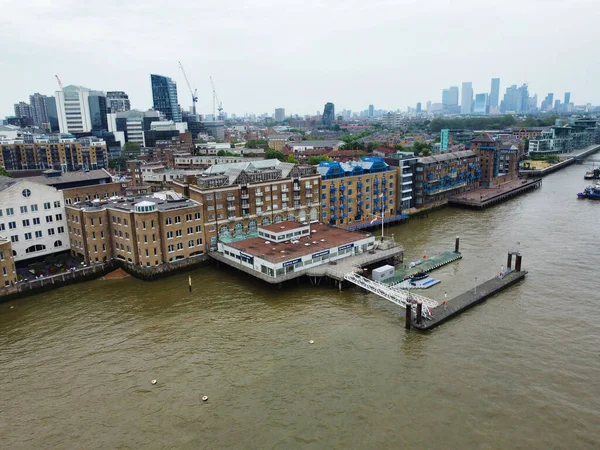 Vista Ángulo Alto Del Río Támesis Puente Londres Centro Londres —  Fotos de Stock