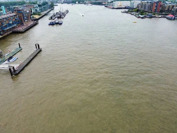 High Angle View River Thames London Bridge Central London Capital — стоковое фото