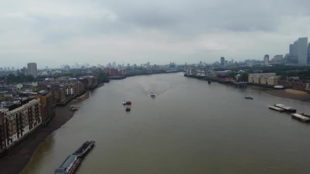 Londres Reino Unido Junho 2023 Vista Rio Tâmisa Ponte Londres — Vídeo de Stock