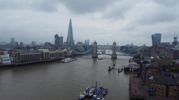 Londen Verenigd Koninkrijk Juni 2023 Uitzicht Theems London Bridge Het — Stockvideo