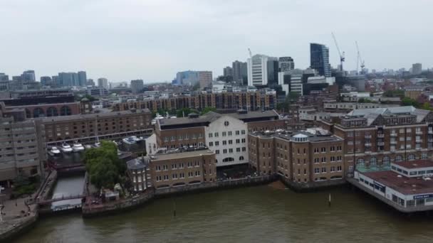 Londyn Wielka Brytania Czerwca 2023 Widok Tamizę London Bridge Centrum — Wideo stockowe