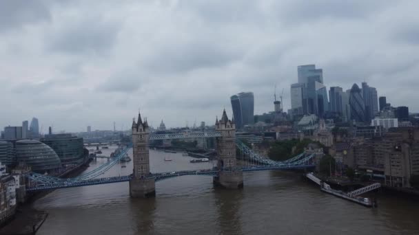 Londen Verenigd Koninkrijk Juni 2023 Uitzicht Theems London Bridge Het — Stockvideo