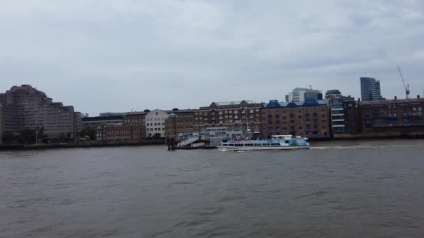 Лондон Великобритания Июня 2023 Года Вид Реку Тэймс Лондонский Мост — стоковое видео