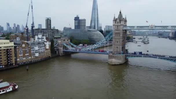 Λονδίνο Ηνωμένο Βασίλειο Ιουνίου 2023 Time Lapse View London Bridge — Αρχείο Βίντεο