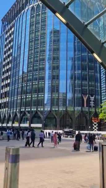 High Angle Footage Von Central London Buildings Und Der Themse — Stockvideo