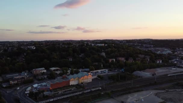 Лутон Англия Ноября 2022 Года Воздушный Вид Центр Города Здания — стоковое видео
