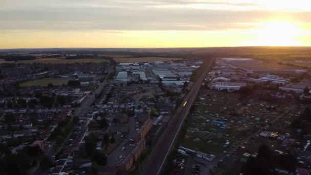 Luton England Listopadu 2022 Aerial View City Centre Buildings Luton — Stock video