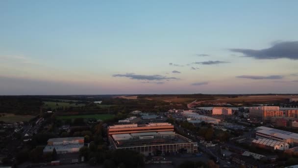Luton England November 2022 Aerial View City Centre Buildings Luton — Stock Video