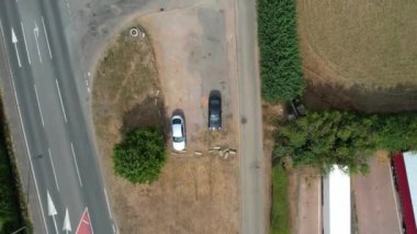 Luton, İngiltere, İngiltere - 28 Temmuz 2022: Luton Town and Roads 'un Hava Görüntüsü