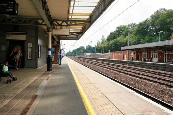 Хітчін Англія Червня 2023 Залізнична Станція Платформа — стокове фото