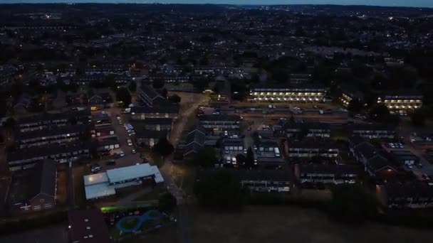 Najpiękniejsze Nagranie Lotnicze High Angle Central City Budynków Luton Town — Wideo stockowe