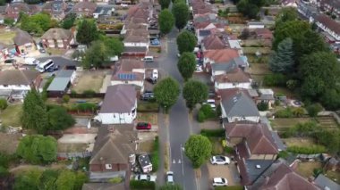 Luton, İngiltere, İngiltere - 28 Temmuz 2022: Luton Town and Roads 'un Hava Görüntüsü