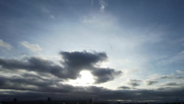 Hermoso Metraje Nubes Dramáticas Cielo — Vídeos de Stock
