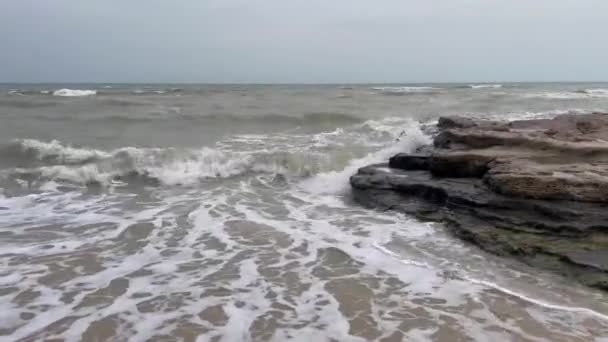Παραλία Και Θάλασσα Στο Κουβέιτ — Αρχείο Βίντεο