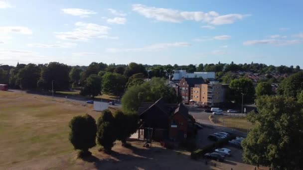 Widok Lotu Ptaka Miejski Park Publiczny Hemel Hempstead Miasto Anglia — Wideo stockowe