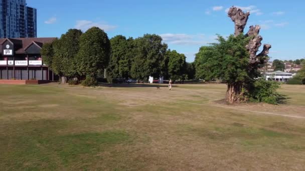 Vista Aérea Del Parque Público Local Hemel Hempstead Ciudad Inglaterra — Vídeos de Stock