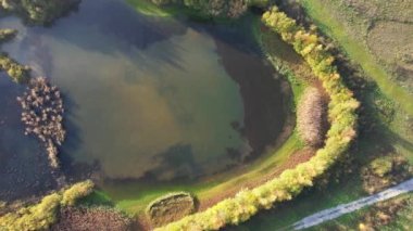 İngiltere 'nin St. Albans kentindeki İngiliz Manzarası ve Kırsal Bölgesi Güzel Hava Görüntüsü