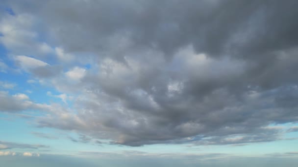 High Angle View Dramatical Clouds Sharpenhoe Clappers Luton Landscape England — Vídeo de Stock