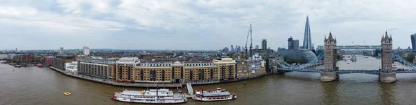英国伦敦 2023年6月8日 伦敦市中心泰晤士河和伦敦桥全景 — 图库照片