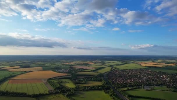 Curpenhoe Clapers Англія Великобританія Червня 2023 Аерофотозйомка Красивої Сільської Місцевості — стокове відео