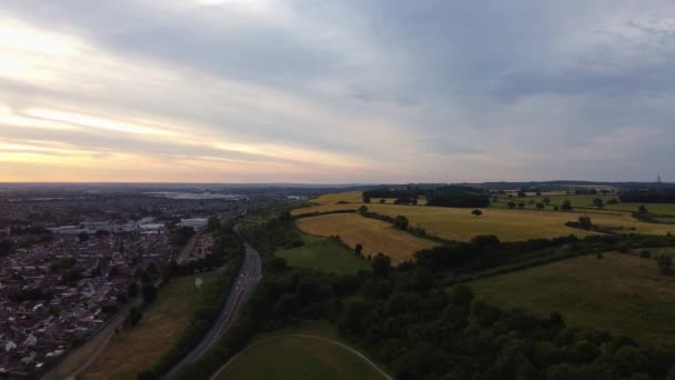 Záběry Central Luton City England Záběry Byly Pořízeny Kamerou Drone — Stock video