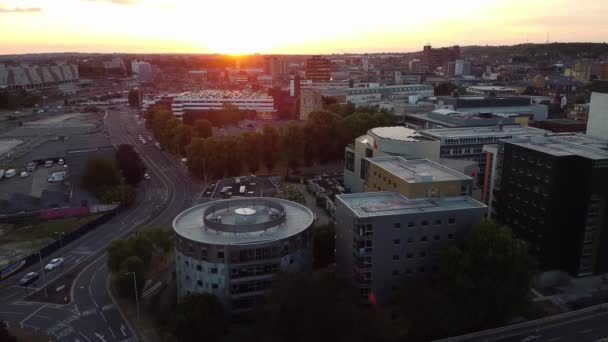 Záběry Central Luton City England Záběry Byly Pořízeny Kamerou Drone — Stock video