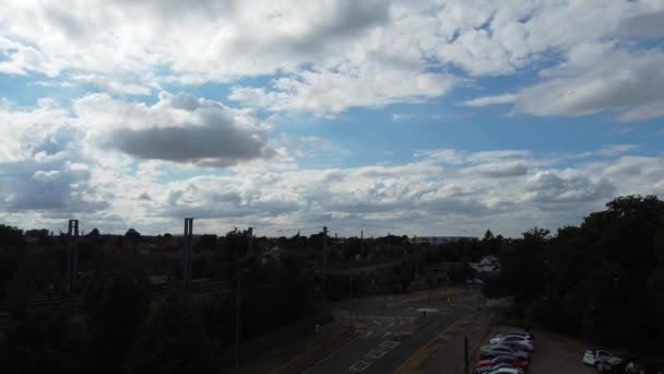 Aerial Footage Railway British Luton Town England Egyesült Királyság Felvételt — Stock videók