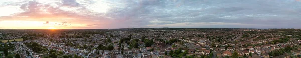 Aerial View Luton Town England Most Beautiful Orange Sunset Gorgeous — Stock fotografie