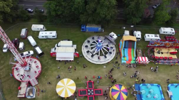 无人机的摄像 于2023年7月2日拍摄于英国卢顿镇的空中全景 — 图库视频影像