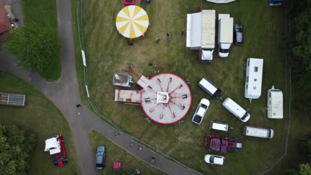Video Alto Ángulo Feria Pública Celebrada Wardown Public Park Luton — Vídeos de Stock