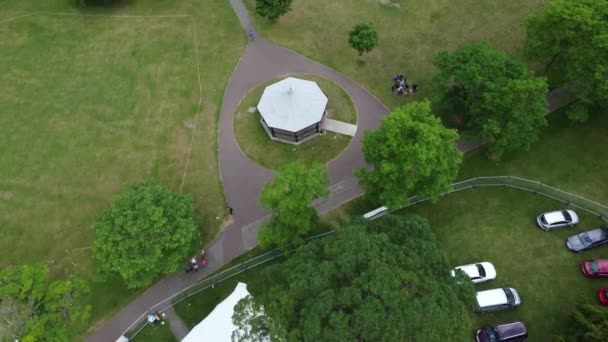 Luton England July 2023 Aerial Footage Wardown Public Children Park — Stock Video