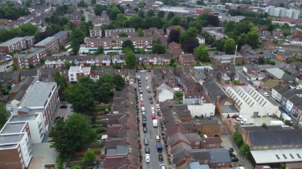 Luton Αγγλία Ηνωμένο Βασίλειο Ιουλίου 2023 Aerial View Luton City — Αρχείο Βίντεο