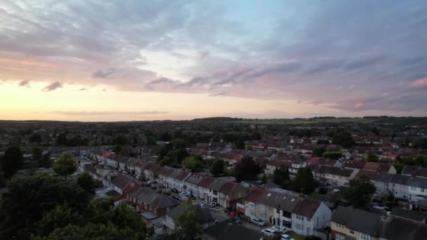 Лутон Англія Липня 2023 Вид Місто Лутон Заході Сонця Чудове — стокове відео