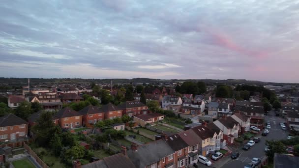 Luton England July 2023 Aerial View Luton Town Sunset Gorgeous — Stok video