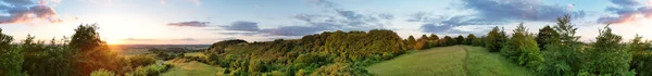 Panoramablick Auf Die Landschaft Der Britischen Landschaft Während Des Wunderschönen — Stockfoto