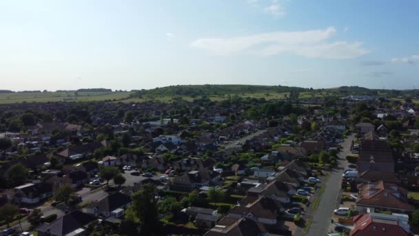 イギリスのルトン 2023年7月3日 ルトン市住宅の空中ビュー — ストック動画
