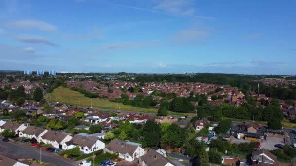 Luton Inglaterra Reino Unido Julho 2023 Vista Aérea Das Casas — Vídeo de Stock