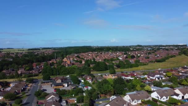 Luton England Července 2023 Aerial View Residential Homes Luton Town — Stock video